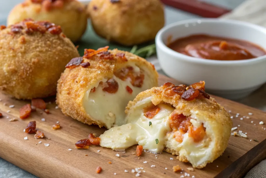Buffalo Chicken Bacon Mozzarella Bombs